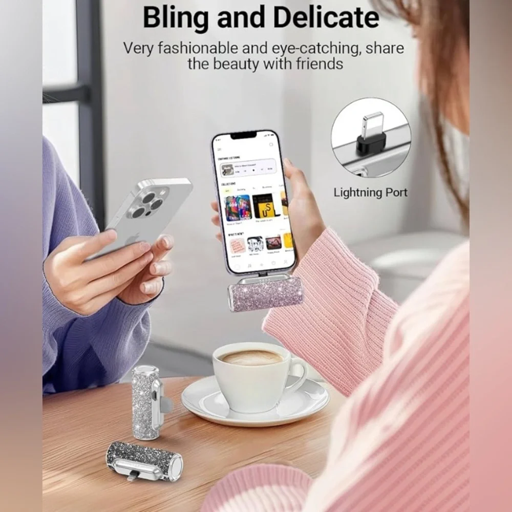 Mini Bling Portable Charger for Iphone